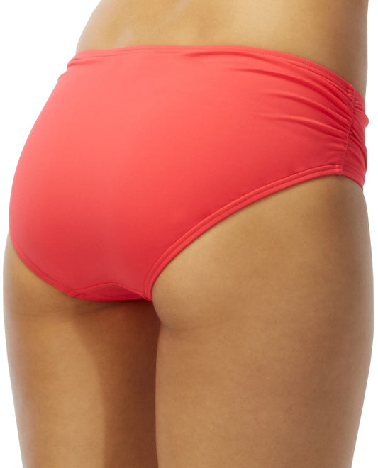 Back View of Coco Reef Coral Side Shirred Bottom | COC CORAL