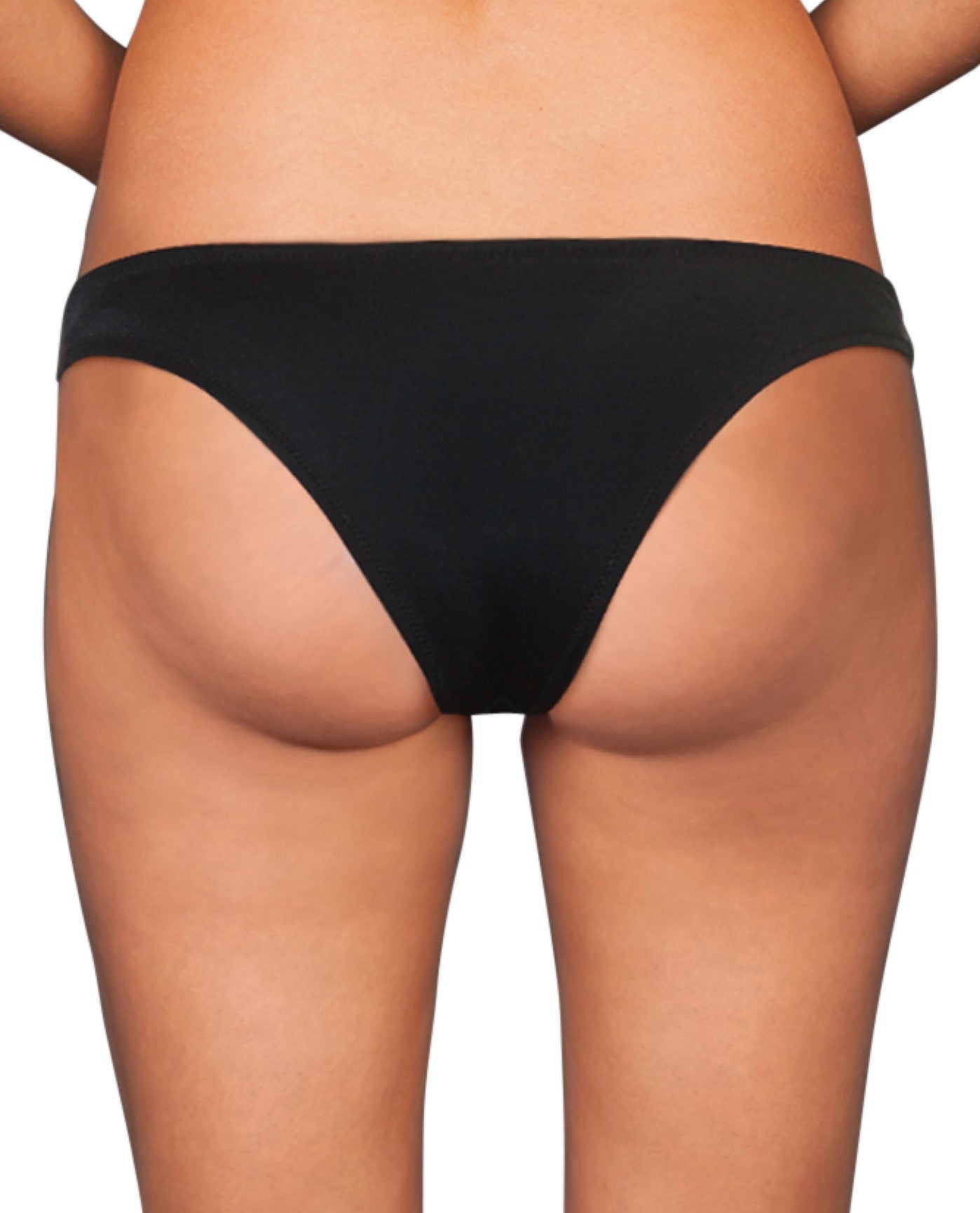 Back View of Zali Black Cheeky Bikini Bottom | ZAL BLACK