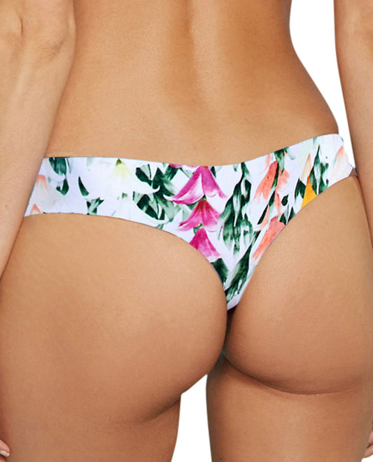 Back View Of Stone Fox Swim Tucker Thong Bikini Bottom | SFS LEI STAND