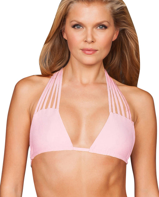 Front View Of Stone Fox Swim Strappy Natasha Bikini Top | SFS ORCHID