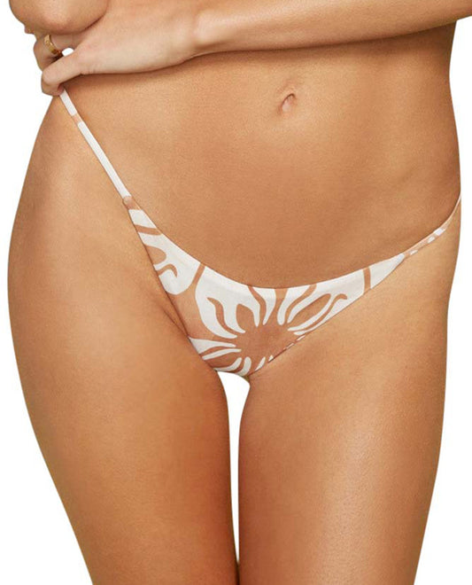 Front View Of Stone Fox Swim Brazilian Bikini Bottom | SFS INDO TILE