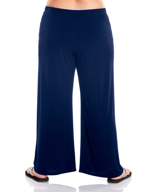 Back View Of Always For Me Navy Plus Size Lounge Pant | AFM NAVY