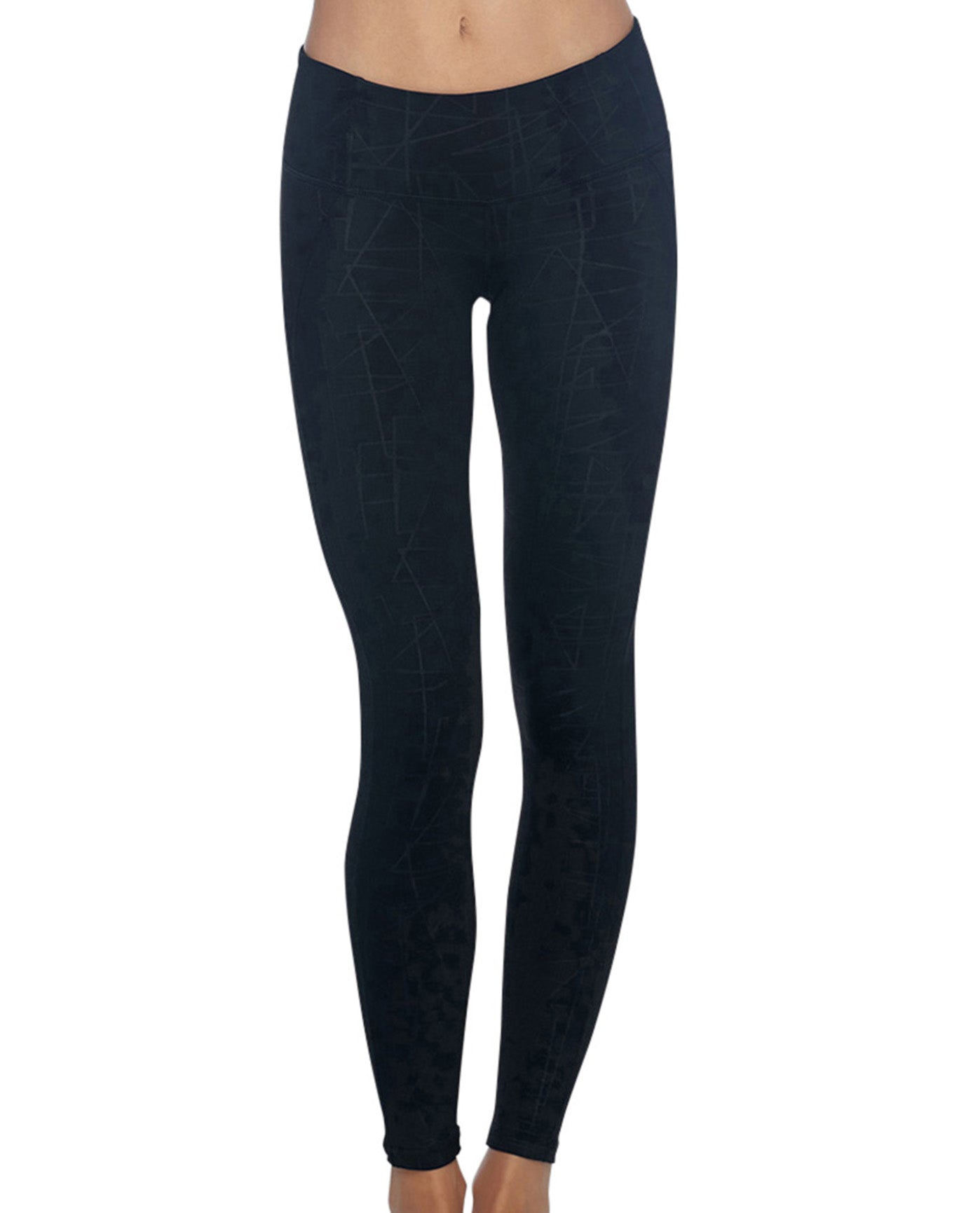 Front View Of Body Glove Sport Black Liquid Legging | BGS Black