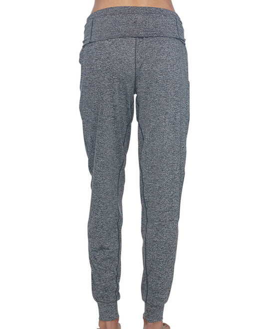 Back View Of Body Glove Sport Heather Grey Dojo Sweatpants | BGS Grey