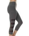 Legging Capri Femme Taille Haute - Détails Dentelle Et œillets - Extensible été, Plage, Yoga - Coupe Confortable Active - 12