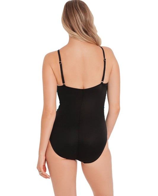 Back View Of Magicsuit Aquarius Lisa Underwire One Piece Swimsuit | MAG Blue