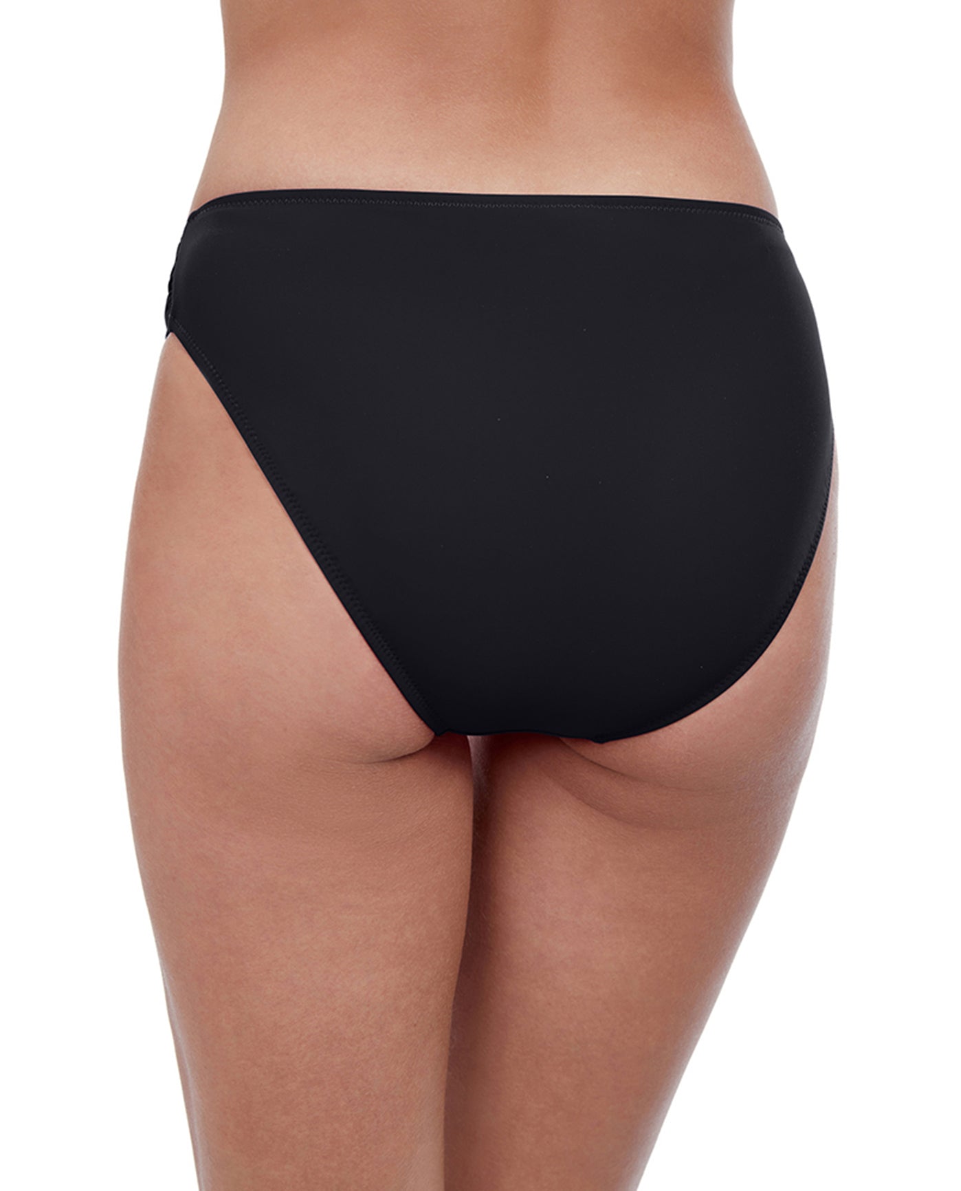 BACK VIEW OF PROFILE BY GOTTEX TUTTI FRUTTI SIDE TAB HIPSTER BIKINI BOTTOM | PRO TUTTI FRUTTI BLACK
