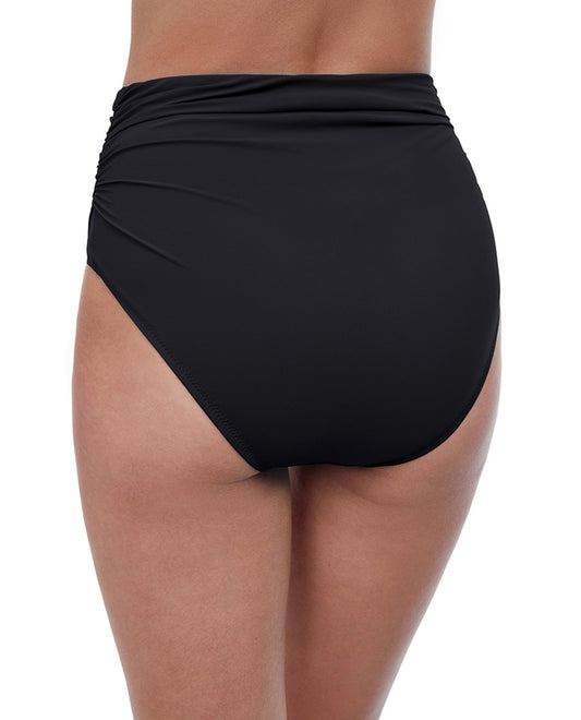 BACK VIEW OF PROFILE BY GOTTEX TUTTI FRUTTI HIGH WAISTED TANKINI BOTTOM | PRO TUTTI FRUTTI BLACK