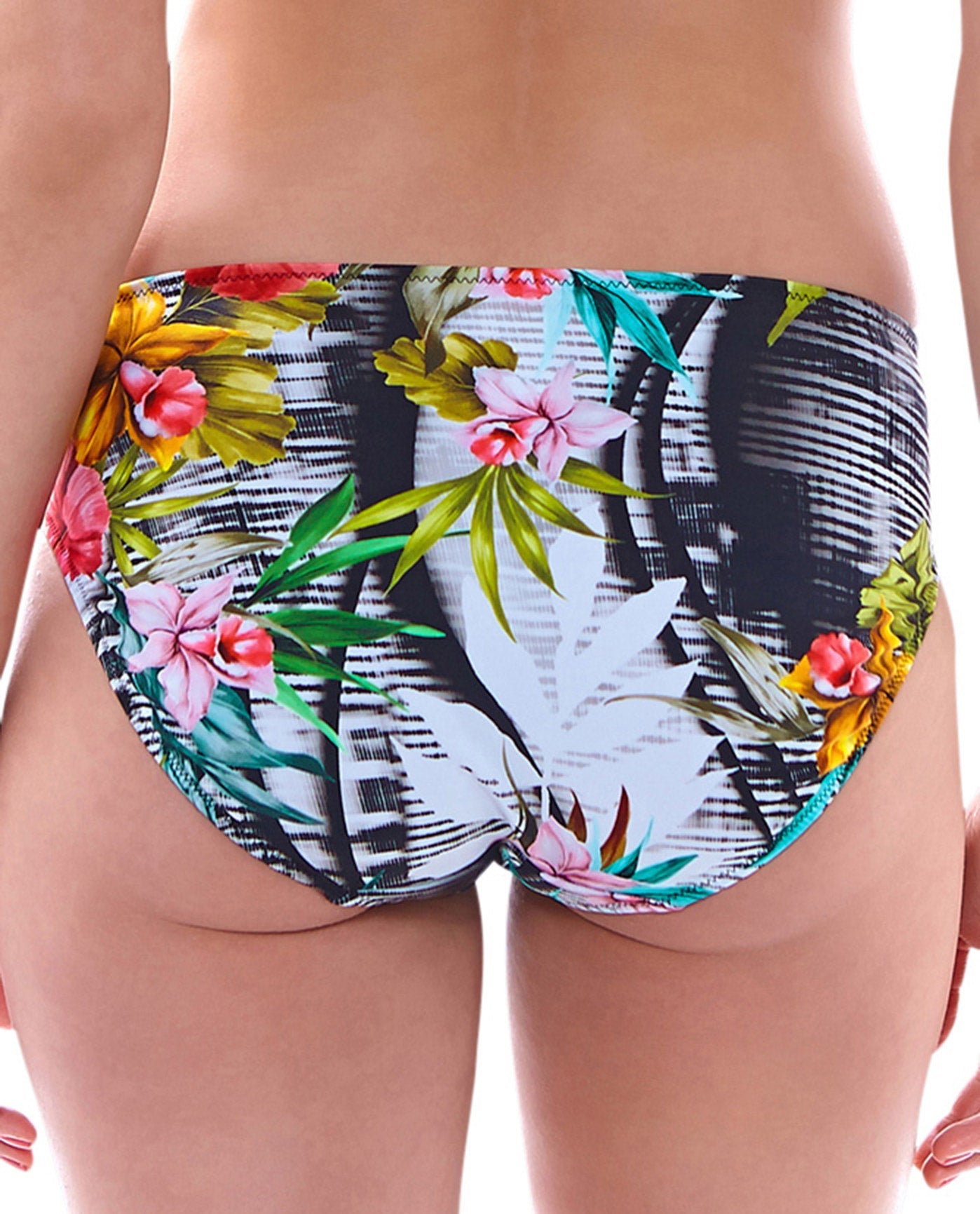 Back View Of Fantasie Wakaya Mid-Rise Gathered Brief Swim Bottom | FAN WAKAYA