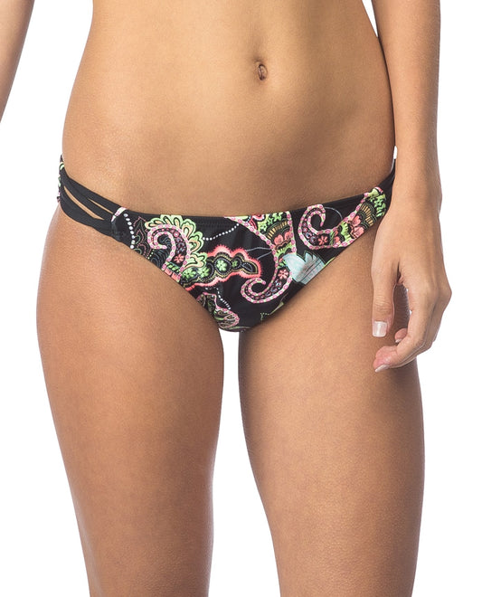 Front View Of Hobie Part Of Your Swirl Strappy Hipster Bikini Bottom | HOB PART OF YOUR SWIRL