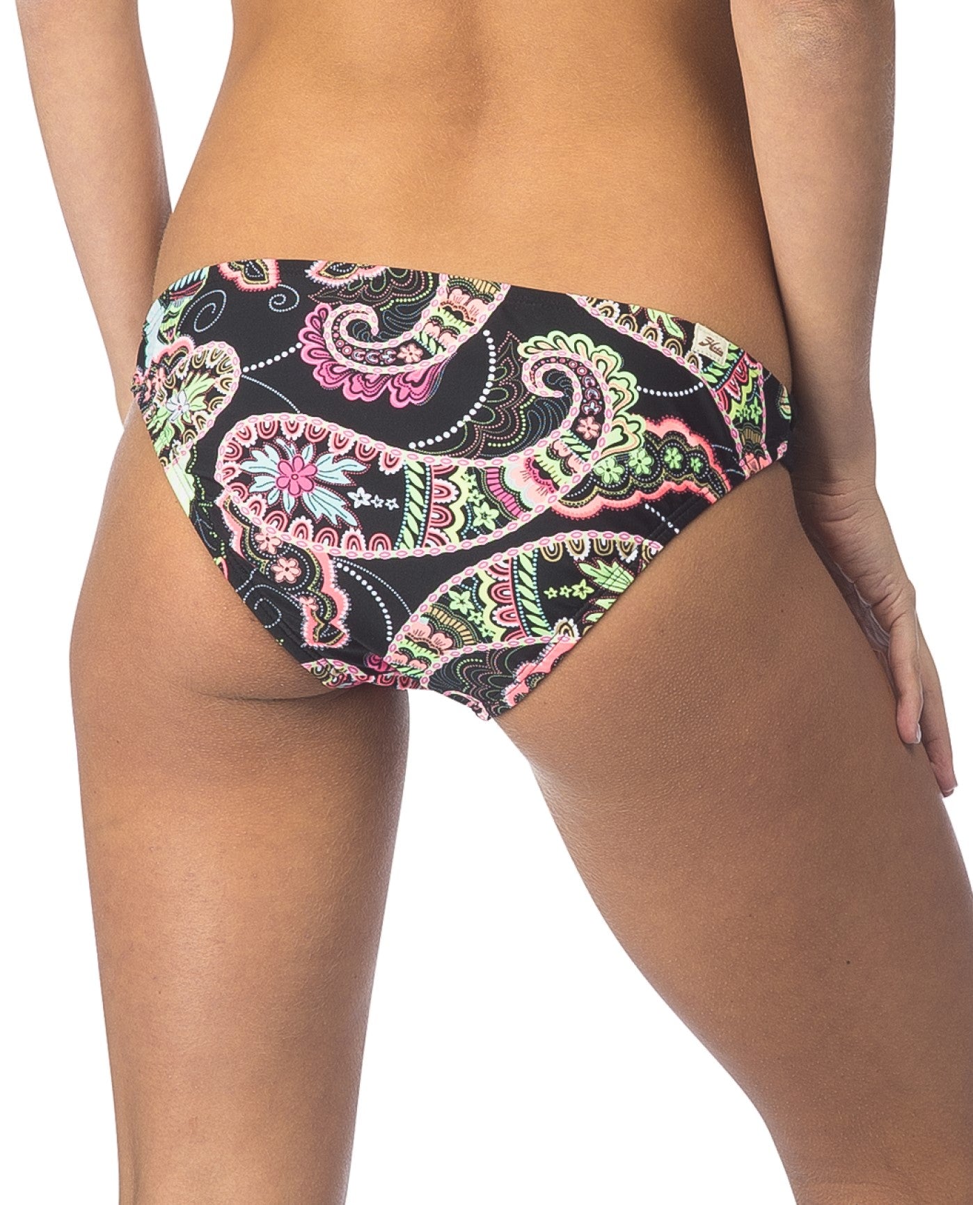 Back View Of Hobie Part Of Your Swirl Strappy Hipster Bikini Bottom | HOB PART OF YOUR SWIRL