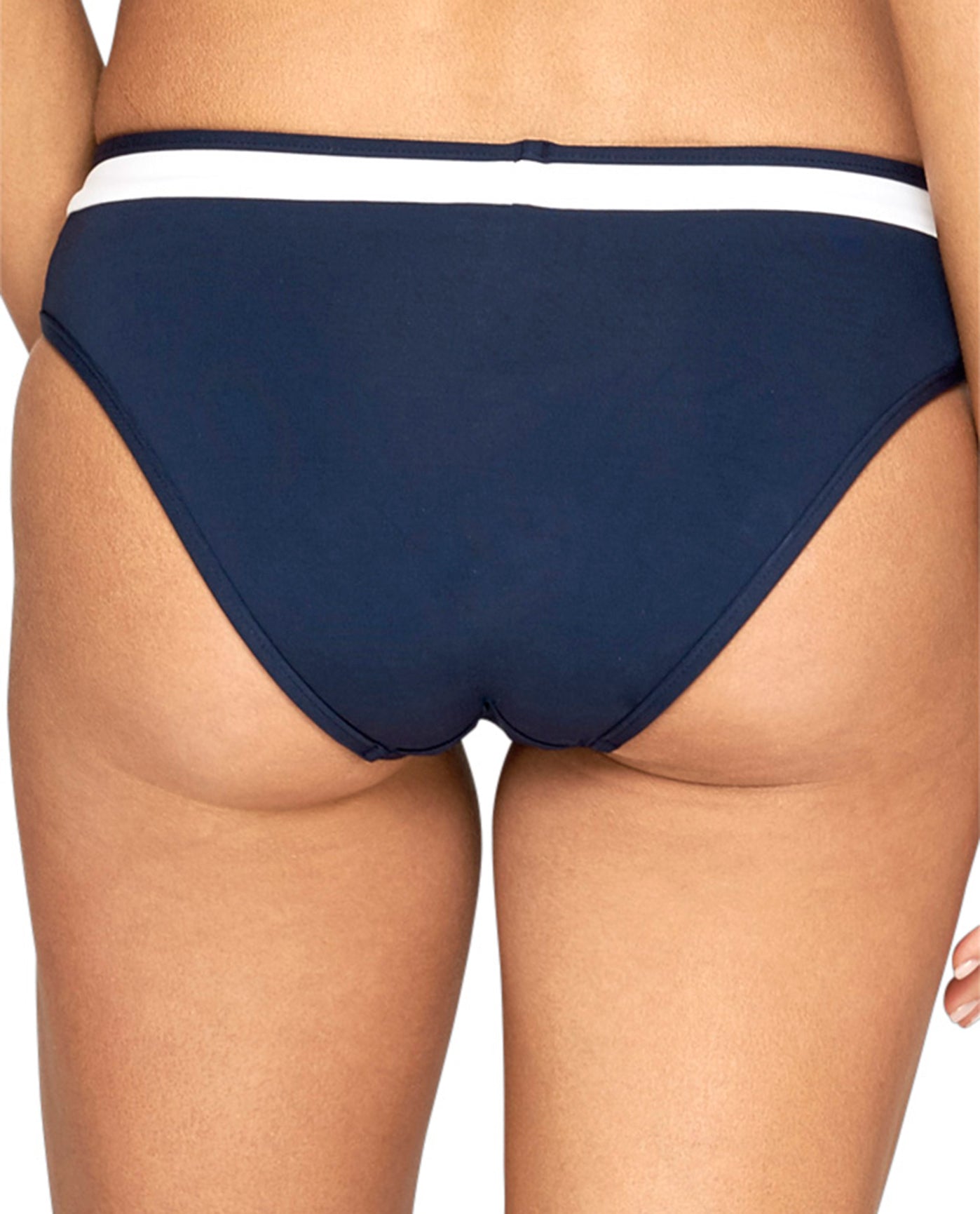 Back View Of JETS Australia Moderate Coverage Hipster Bikini Bottom | JET CB NAVY