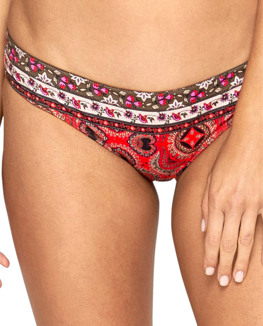 Front View Of JETS Australia Moderate Coverage Hipster Bikini Bottom | JET ARABIAN SPICE