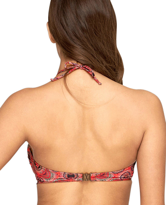 Back View Of JETS Australia Halter Tie Bandeau Bikini Top | JET ARABIAN SPICE