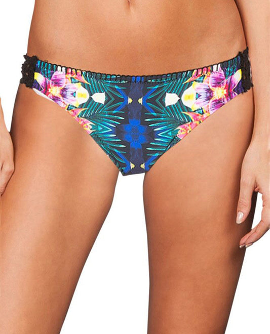 Front View Of Nanette Lepore Moderate Bikini Bottom | NNL Habanera