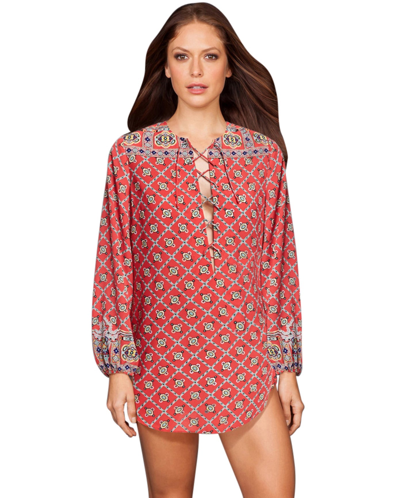 Nanette Lepore Pretty Tough Lace Up Tunic | Tunic | Nanette Lepore Swimwear