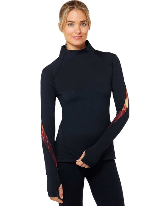 Front View Of Shape Black/Gold Distance Jacket | SHA Black