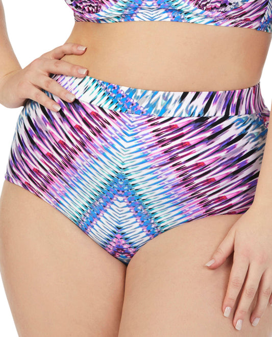 Front View Of Raisins Curve Plus Size Stolen Heart High Waist Bikini Bottom | RCU STOLEN HEART