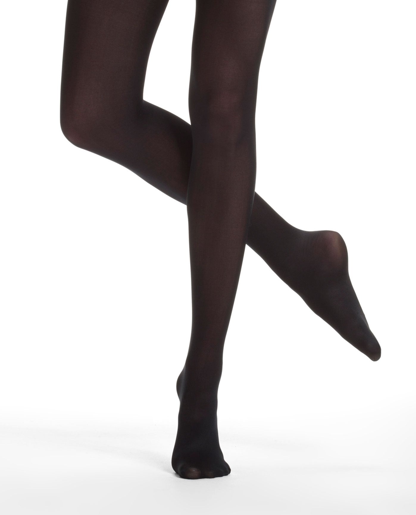 Front View of Danskin Black 212 Footed Compression Tight | DSK BLACK
