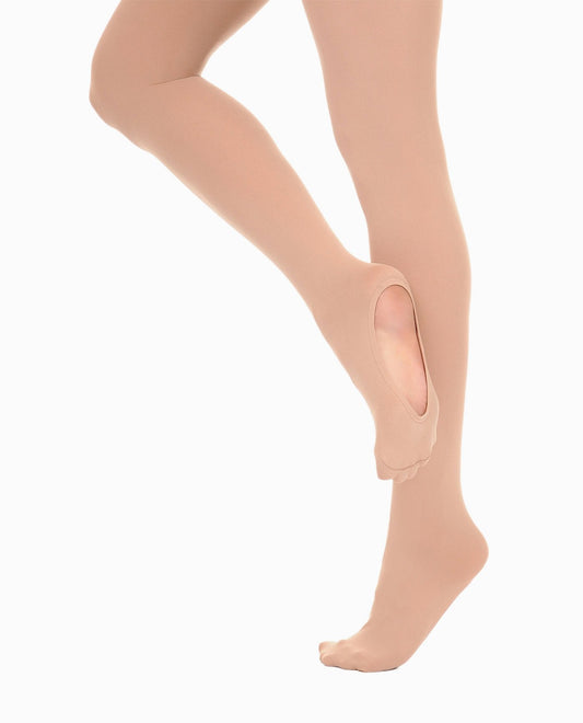 Front View Of Danskin Light Toast 704 Ultradurable Over-The-Boot Skate Tight | DSK LIGHT TOAST