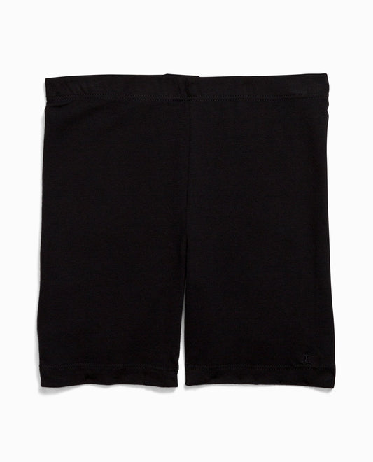 Front View Of Danskin Black Girl'S 5-Inch Bike Short | DSK BLACK