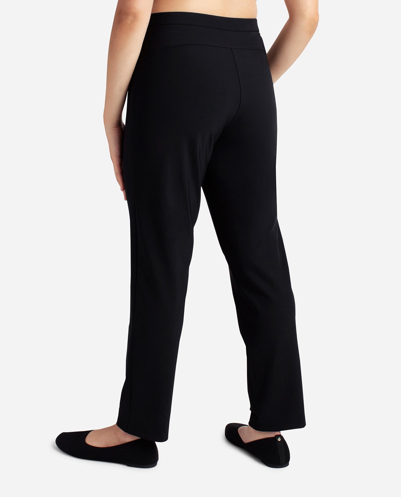 Back View Of Danskin Black Travel Trouser | DSK BLACK