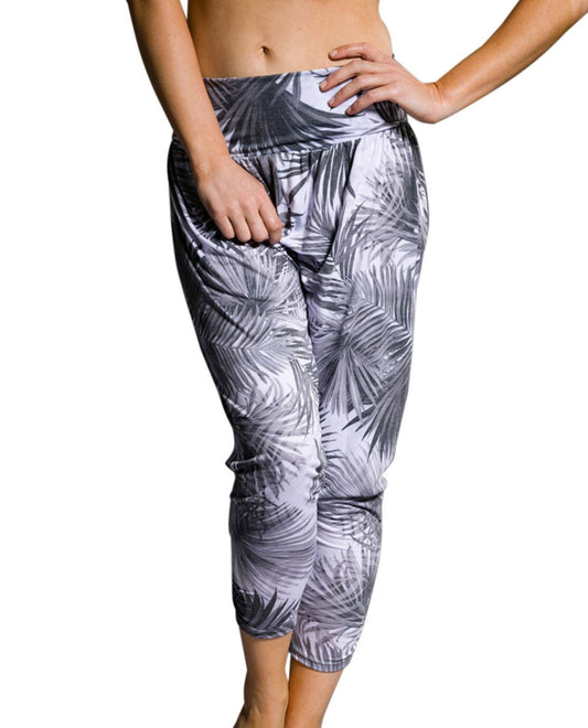 Front View of Onzie Tropic Night Harem Pant | ONZ TROPIC NIGHT