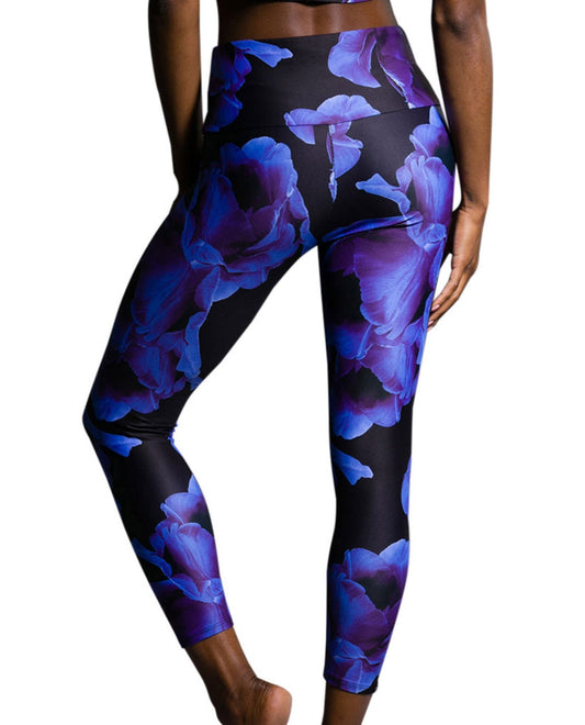 Back View of Onzie Midnight Anemone High Basic Capri | ONZ MIDNIGHT ANEMONE