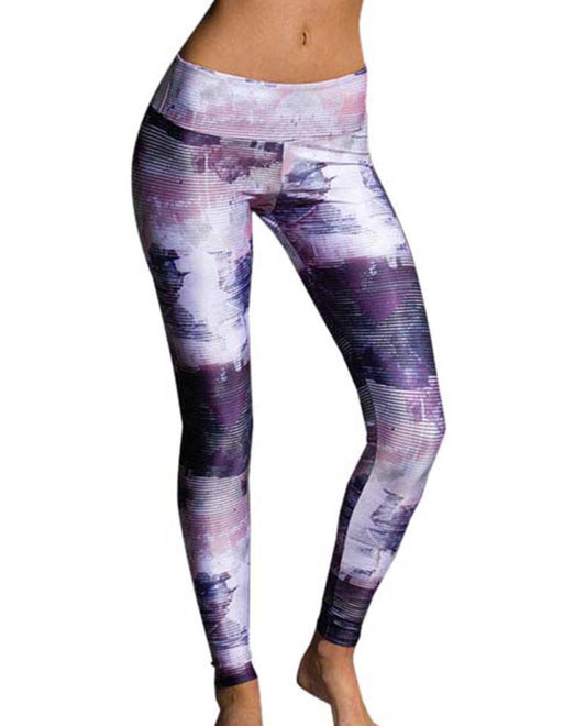 Front View of Onzie Abstract Long Legging | ONZ ABSTRACT