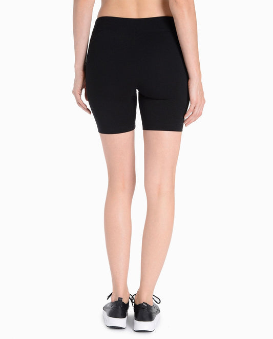 Back View of Danskin Black Essentials Seven Inch Bike Short | DSK BLACK