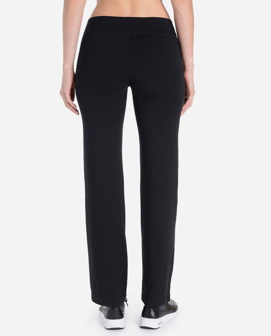 Back View of Danskin Black Essentials Plus Size Yoga Pant |  DSK BLACK