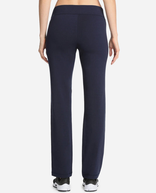 Back View Of Danskin Plus Size Midnight Navy Essentials Yoga Pant | DSK MIDNIGHT NAVY