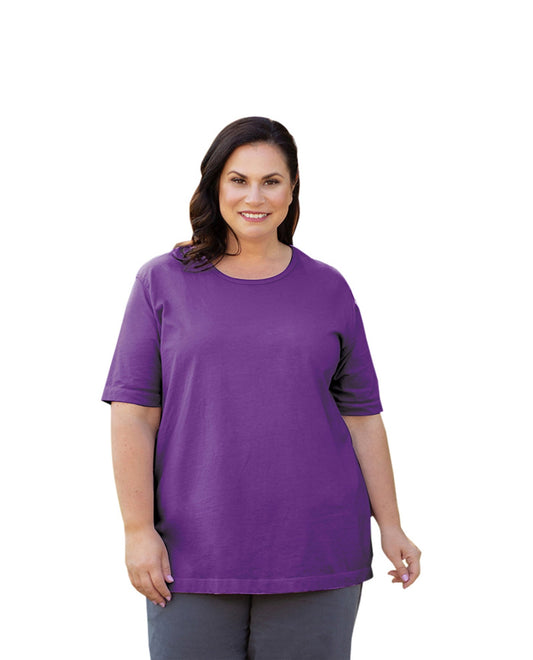 Front of 100% Cotton Short Sleeve Plus Size Tee | ACAI OTPS Acai