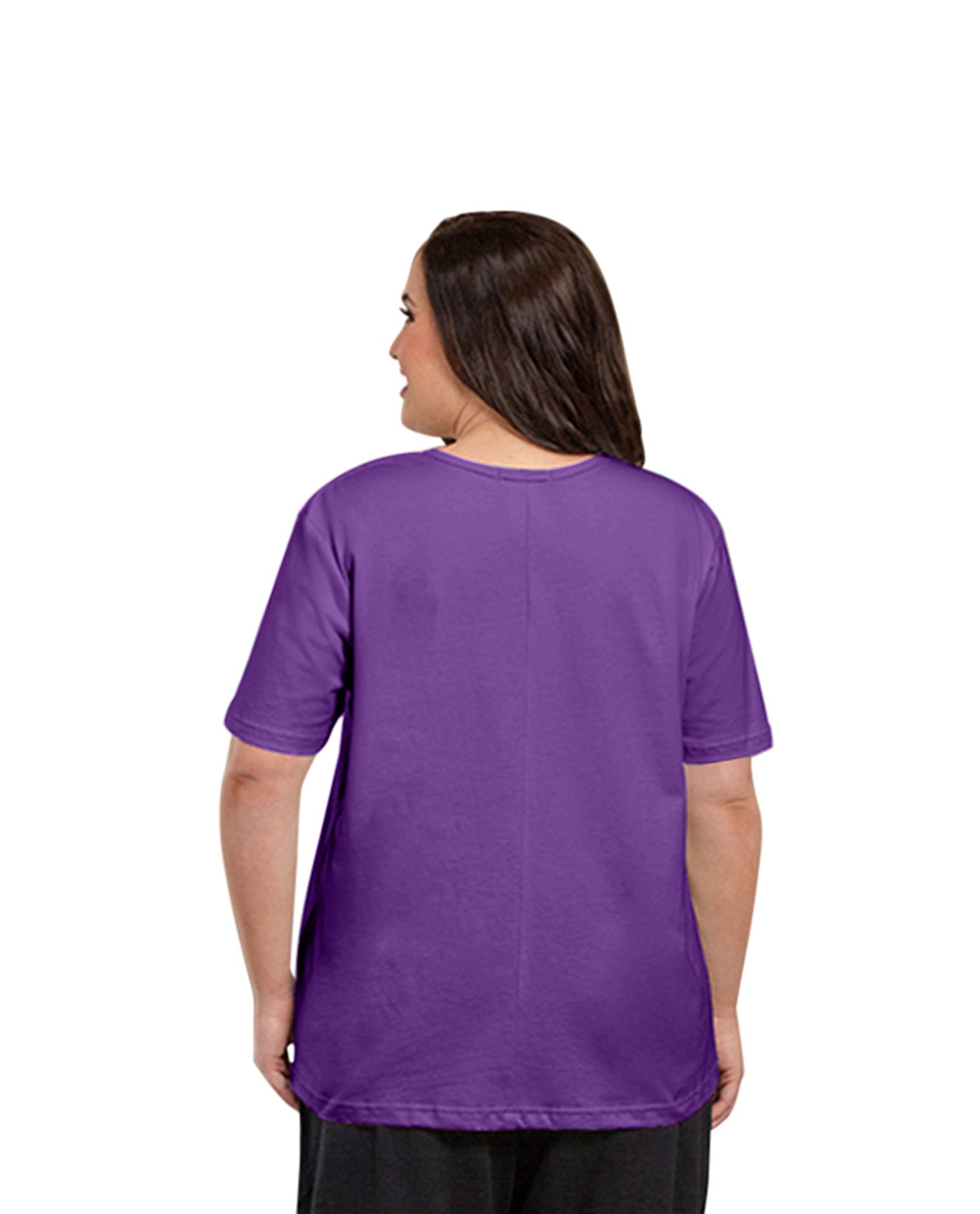 Back of 100% Cotton Short Sleeve Plus Size Tee | ACAI OTPS Acai