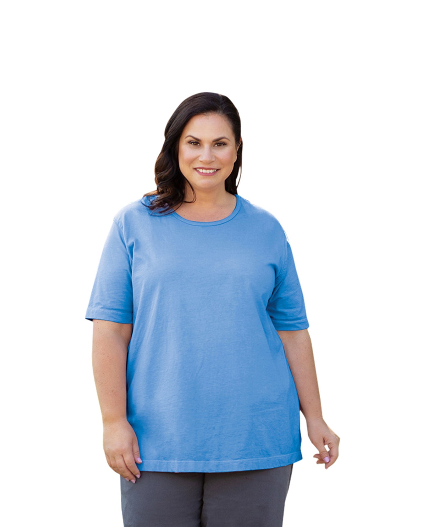 Front of 100% Cotton Short Sleeve Plus Size Tee | VISTA OTPS Vista