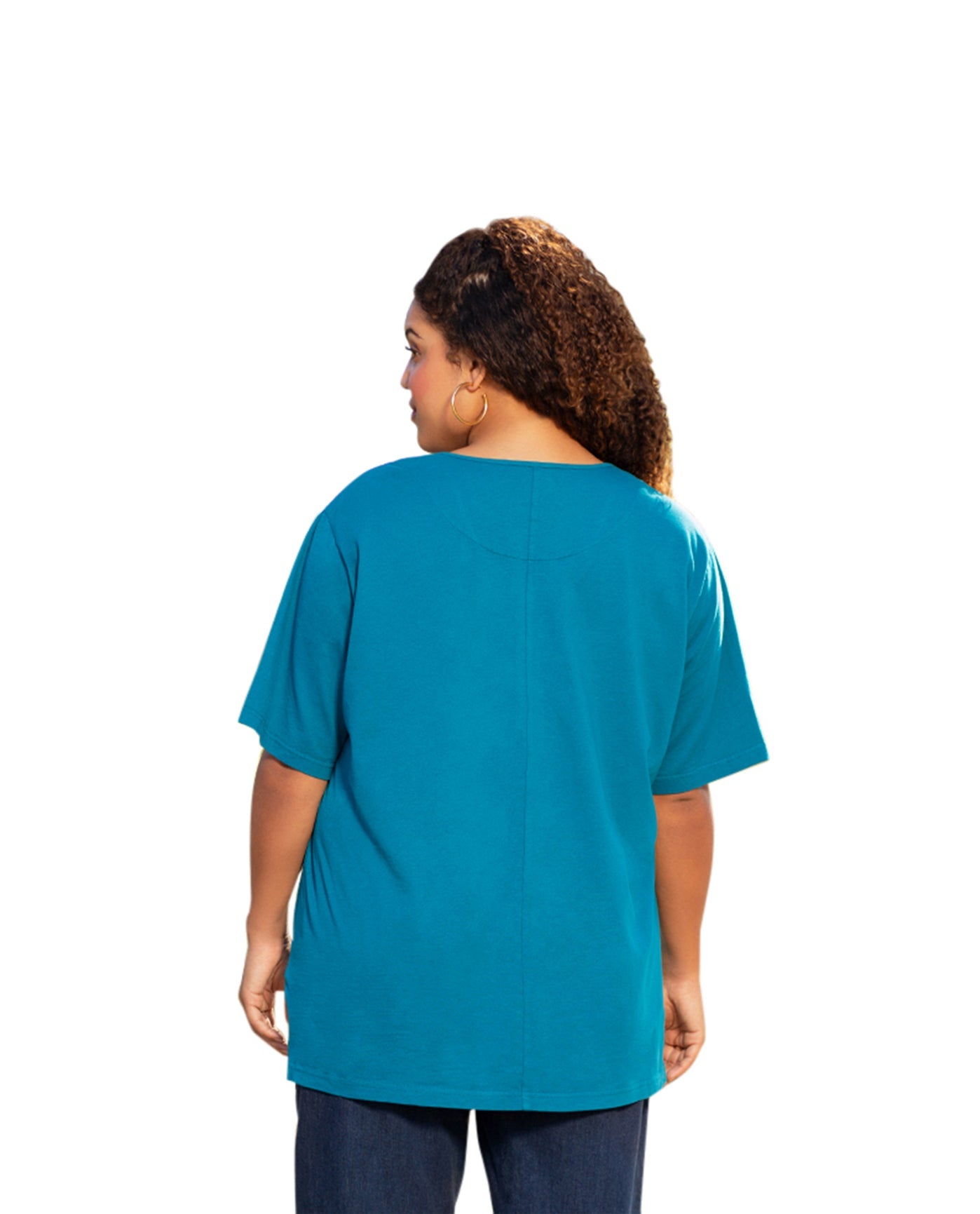 Back of Cotton Short Sleeve Plus Size Tee | DEPTH OTPS Ocean Depths