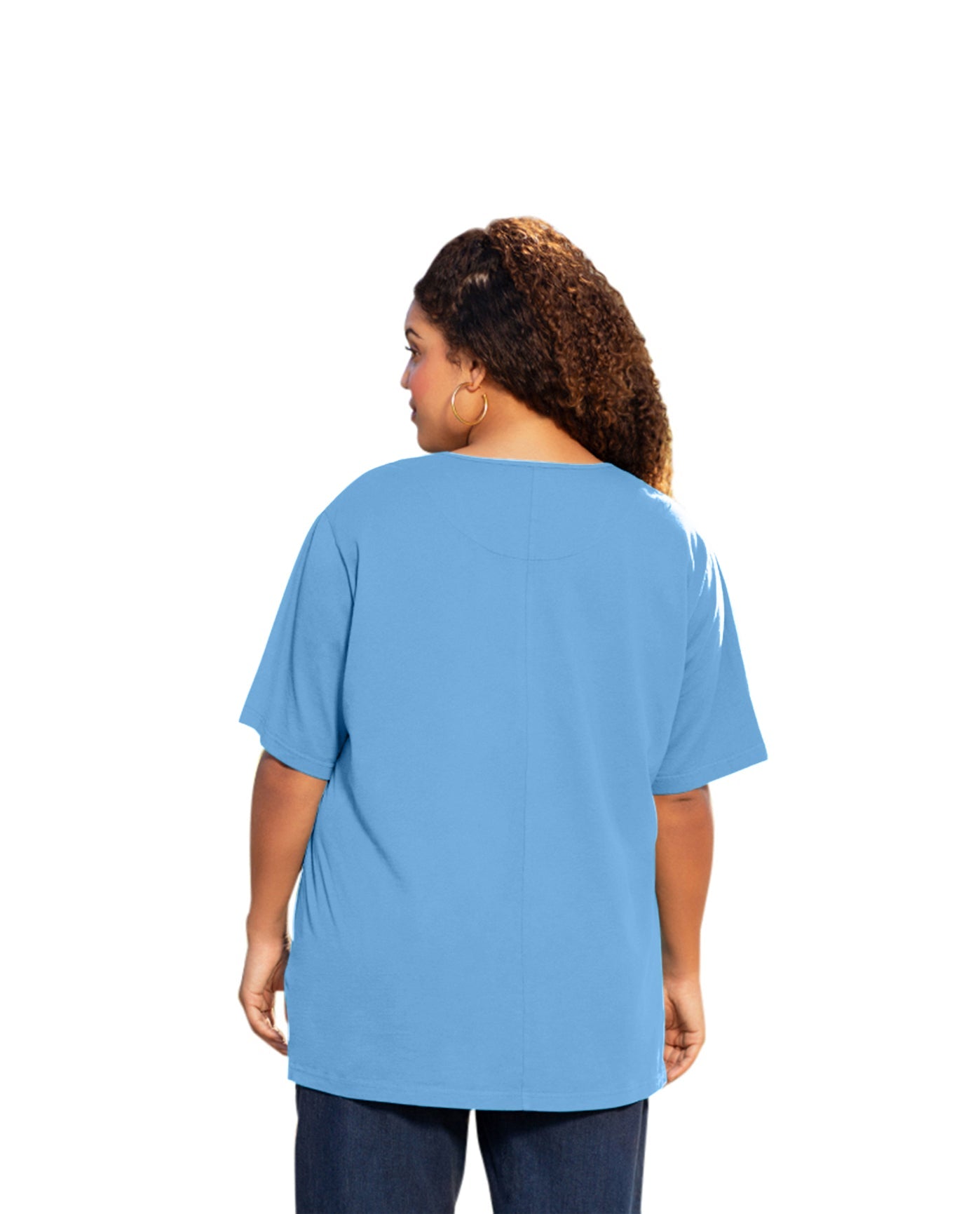 Back of Cotton Short Sleeve Plus Size Tee | VISTA OTPS Vista