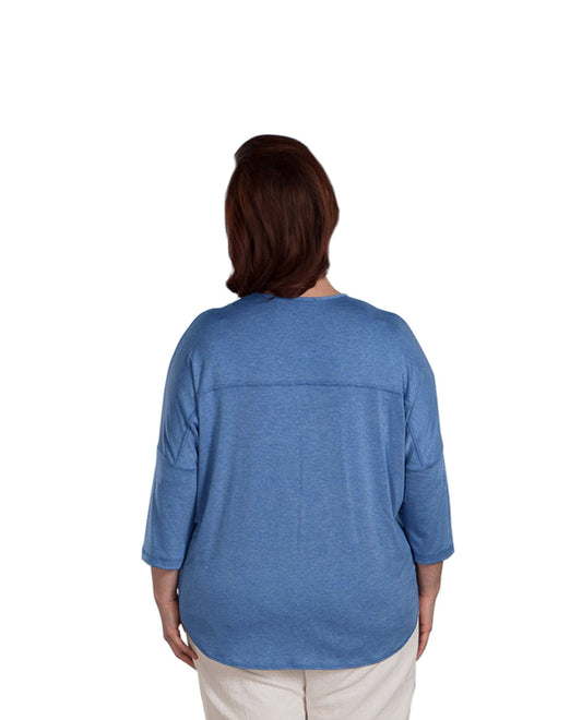 Back of Cotati Plus Size Tee | DENIM OTPS Blue