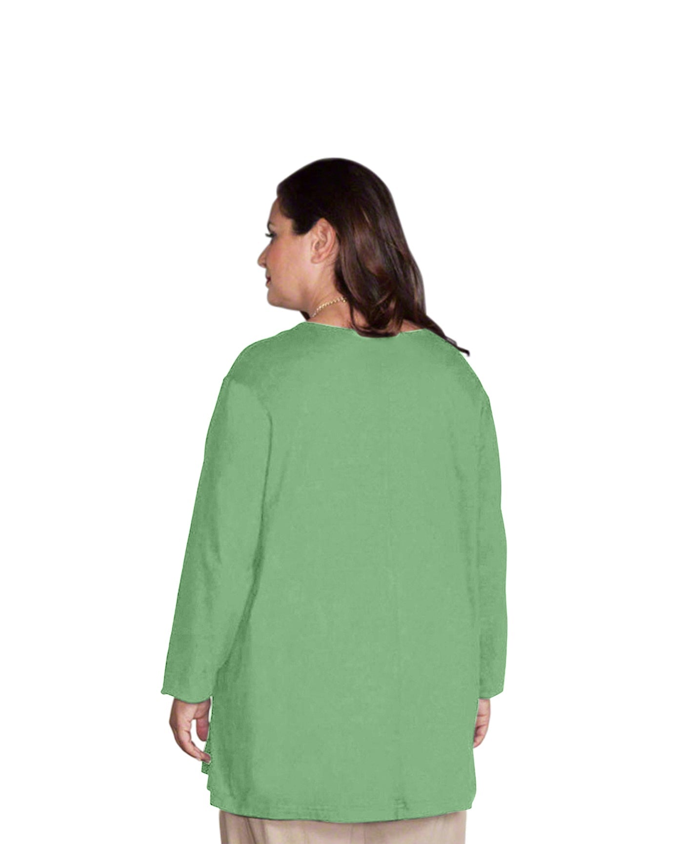 Back of V-Neck Long Sleeve Plus Size Tee | VISTA OTPS Vista