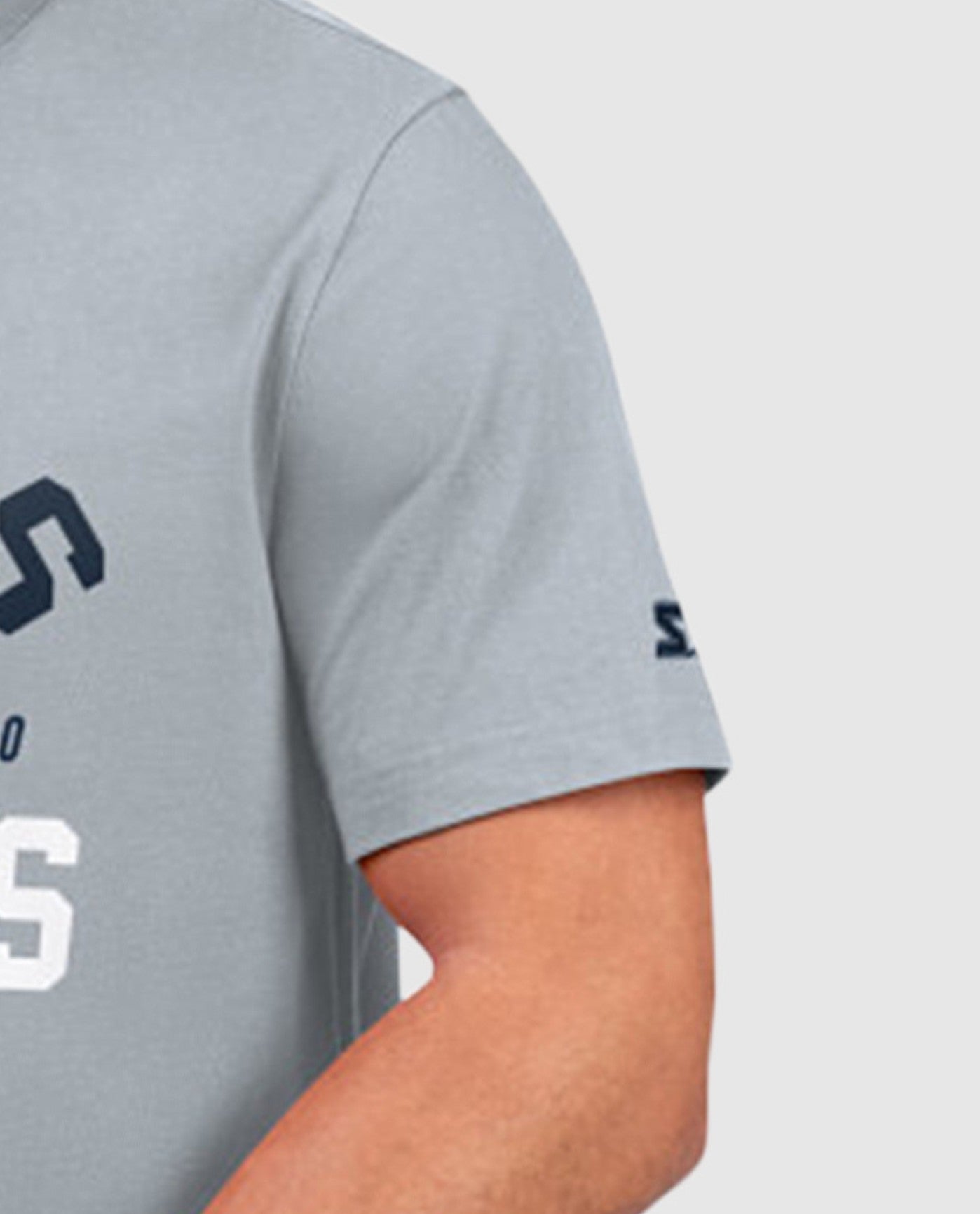 Detail View of Starter Grey Dallas Cowboys Hands Off Short Sleeve Starter Tee | STR DALLAS COWBOYS GREY