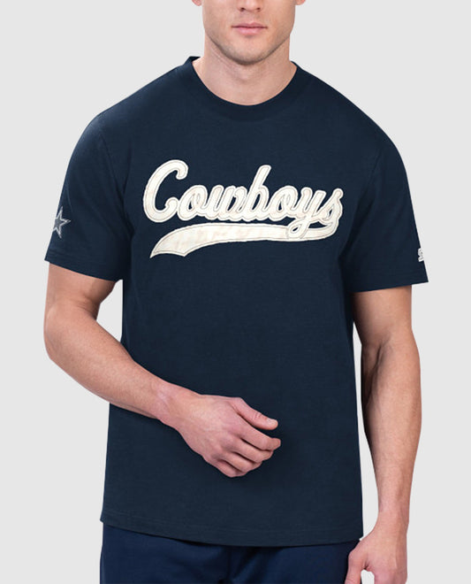 Front View of Starter Royal Blue Dallas Cowboys Catch Short Sleeve Starter Tee Shirt | STR DALLAS COWBOYS ROYAL BLUE