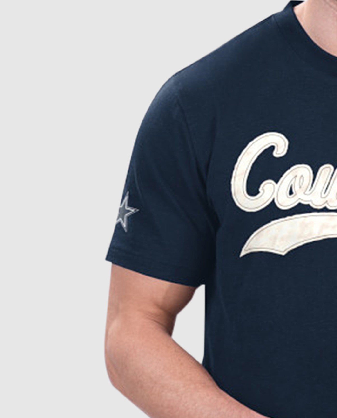 Detail View of Starter Royal Blue Dallas Cowboys Catch Short Sleeve Starter Tee Shirt | STR DALLAS COWBOYS ROYAL BLUE