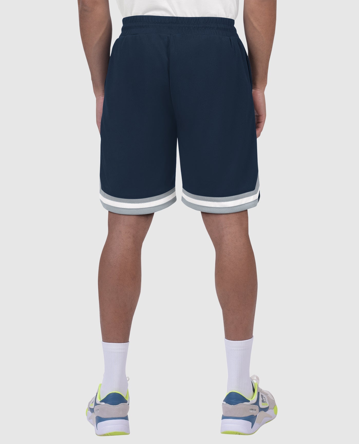 Back View of Starter Navy Dallas Cowboys Pro Player 9-inch Starterr Basketball Shorts | STR DALLAS COWBOYS NAVY