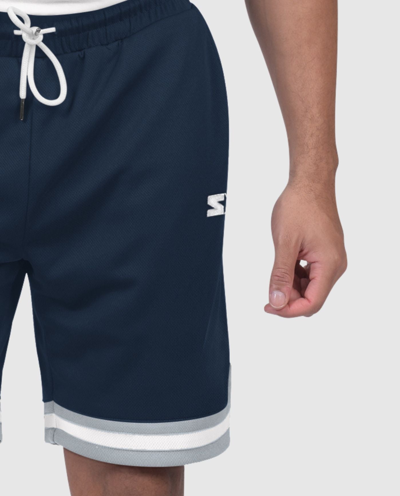 Detail View of Starter Navy Dallas Cowboys Pro Player 9-inch Starter Basketball Shorts | STR DALLAS COWBOYS NAVY