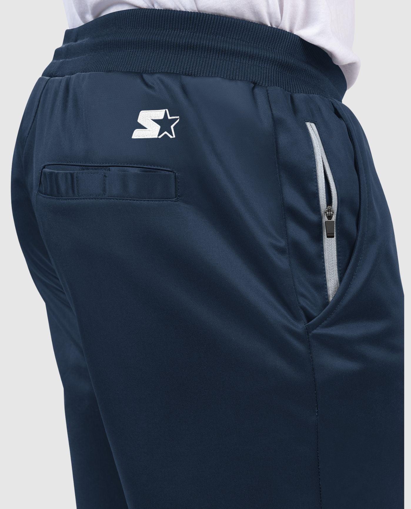 Back View of Starter Navy Dallas Cowboys Backfield Tricot Starter Jogger | STR DALLAS COWBOYS NAVY