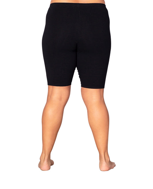 Back of Plus Size Bike Shorts | 001 OTPS Black