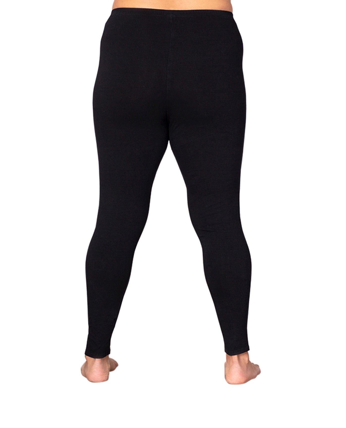 Back of Plus Size Leggings | 001 OTPS Black