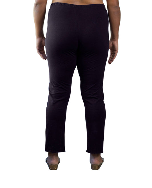 Back of Plus Size Relaxed Leggings | 001 OTPS Black