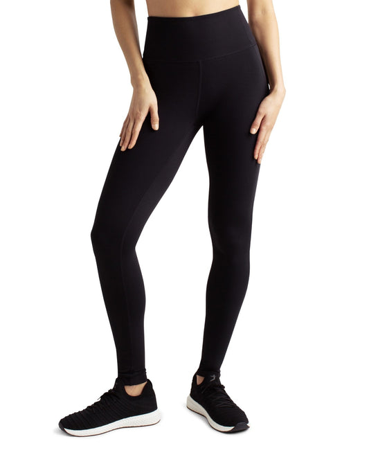 Front View of Danskin Black Salt Convertible Stirrup Legging |  DSK BLACK SALT