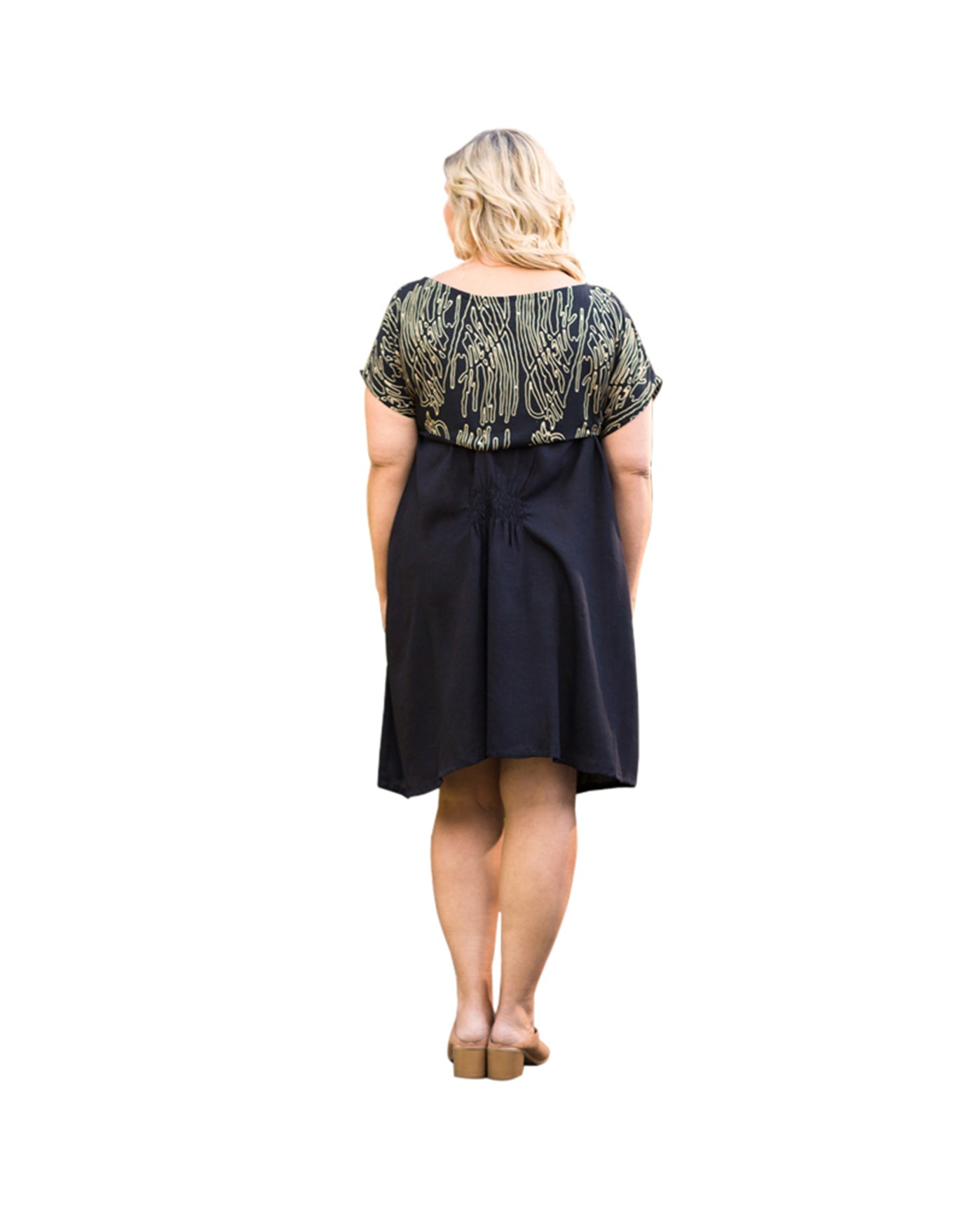 Back of Shelby Short Sleeve Plus Size Dress | SKTCH OTPS Sketch